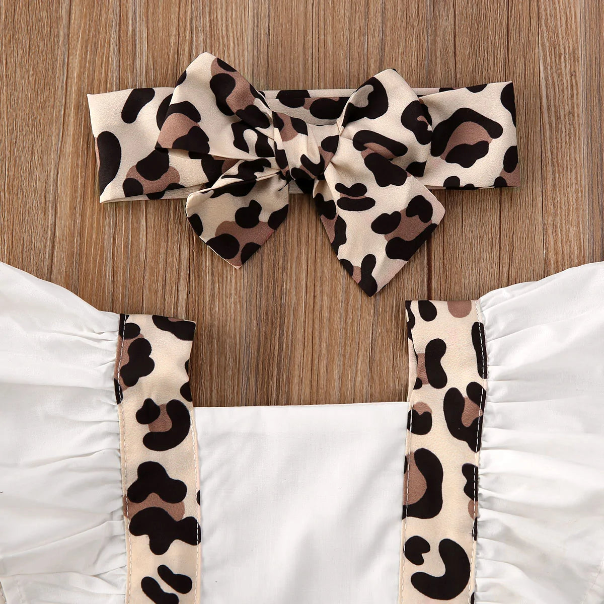 Leopard Baby Jumpsuit & Headband Set