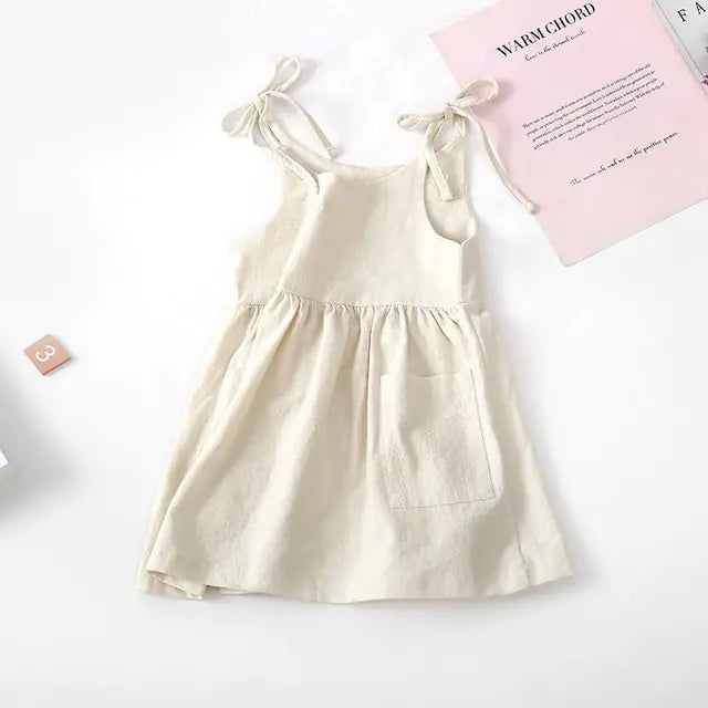 Chic Sleeveless Toddler Cotton Dress