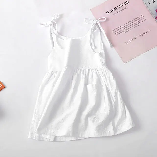 Chic Sleeveless Toddler Cotton Dress