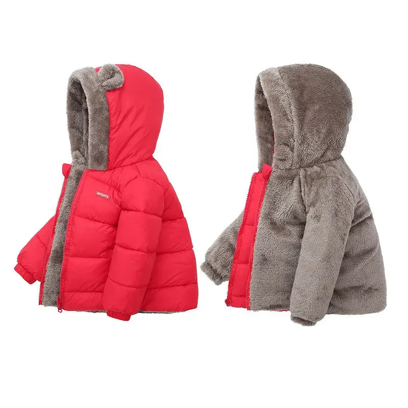 Kids Thick Cozy Fleece Winter Jacket