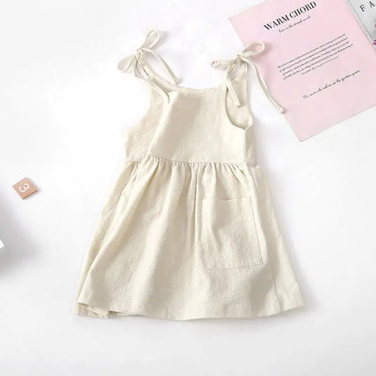 Chic Sleeveless Toddler Cotton Dress